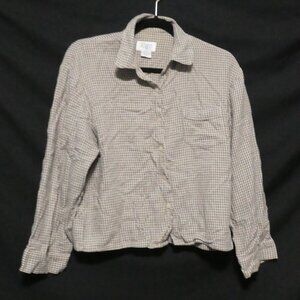 TOGO | small | Collared Button-Up Front Long Sleeve Shirt With Chest Pocket